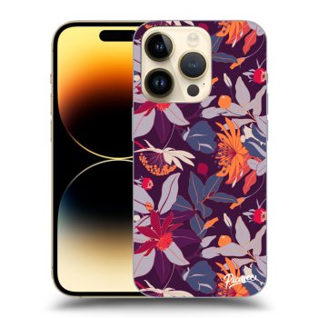 Picasee ULTIMATE CASE MagSafe pentru Apple iPhone 14 Pro - Purple Leaf