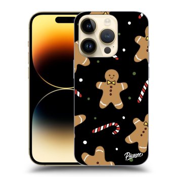 Picasee husă neagră din silicon pentru Apple iPhone 14 Pro - Gingerbread