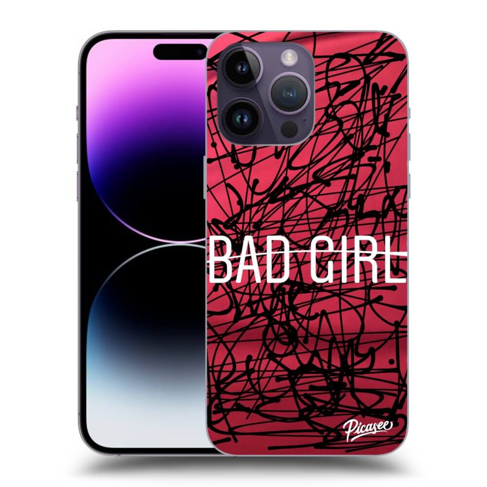 Picasee husă neagră din silicon pentru Apple iPhone 14 Pro Max - Bad girl