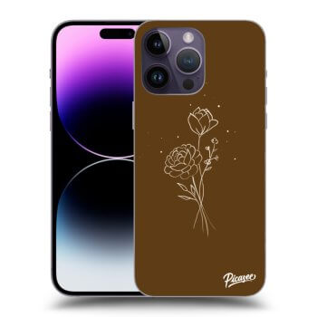 Picasee ULTIMATE CASE MagSafe pentru Apple iPhone 14 Pro Max - Brown flowers