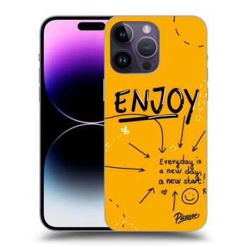 Picasee husă neagră din silicon pentru Apple iPhone 14 Pro Max - Enjoy