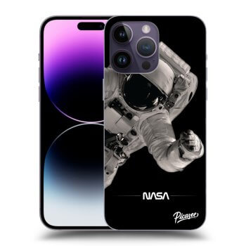 Picasee husă neagră din silicon pentru Apple iPhone 14 Pro Max - Astronaut Big