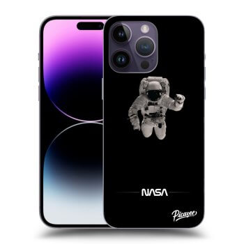 Picasee husă neagră din silicon pentru Apple iPhone 14 Pro Max - Astronaut Minimal