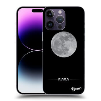 Picasee husă neagră din silicon pentru Apple iPhone 14 Pro Max - Moon Minimal