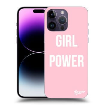 Picasee husă neagră din silicon pentru Apple iPhone 14 Pro Max - Girl power
