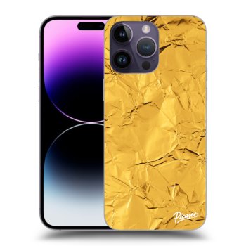 Picasee husă transparentă din silicon pentru Apple iPhone 14 Pro Max - Gold