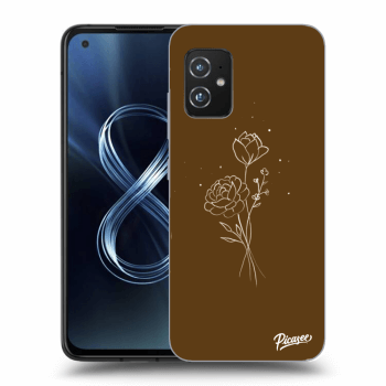 Husă pentru Asus Zenfone 8 ZS590KS - Brown flowers