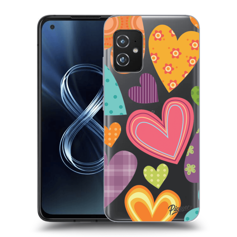 Picasee husă transparentă din silicon pentru Asus Zenfone 8 ZS590KS - Colored heart
