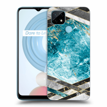 Husă pentru Realme C21Y - Blue geometry