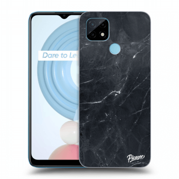 Picasee husă neagră din silicon pentru Realme C21Y - Black marble