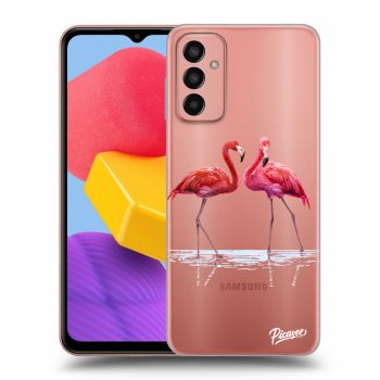 Picasee husă transparentă din silicon pentru Samsung Galaxy M13 M135F - Flamingos couple