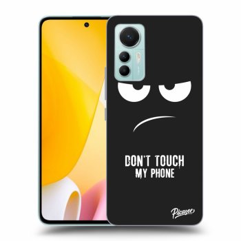 Picasee husă neagră din silicon pentru Xiaomi 12 Lite - Don't Touch My Phone