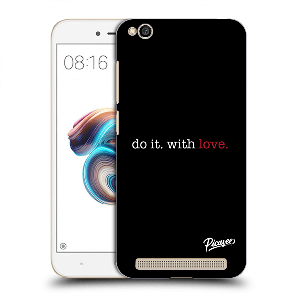 Picasee husă neagră din silicon pentru Xiaomi Redmi 5A - Do it. With love.