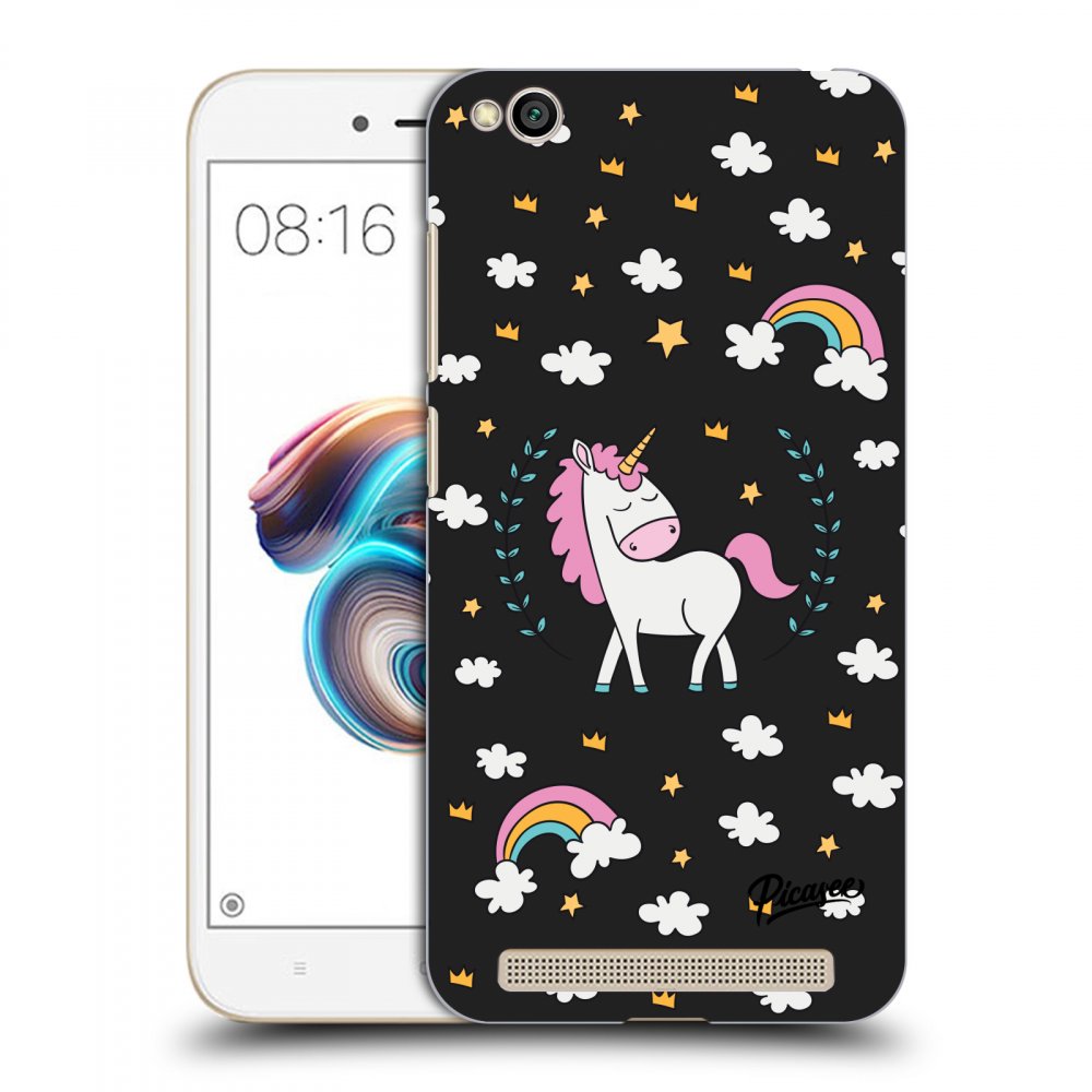 Picasee husă neagră din silicon pentru Xiaomi Redmi 5A - Unicorn star heaven