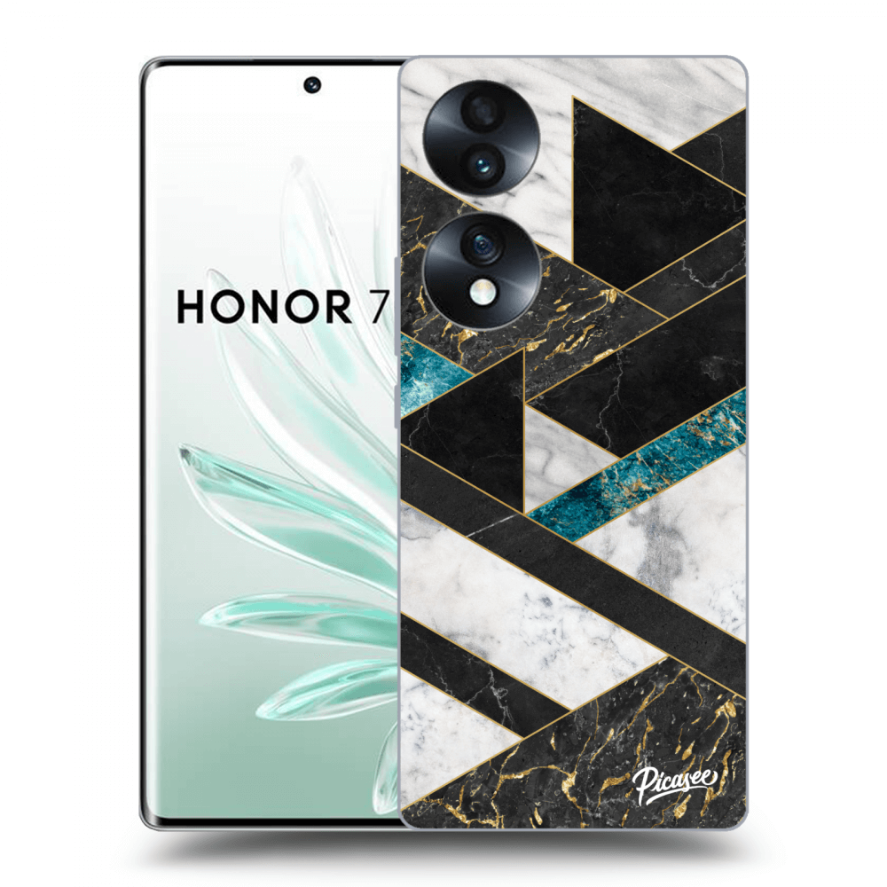 Picasee husă transparentă din silicon pentru Honor 70 - Dark geometry