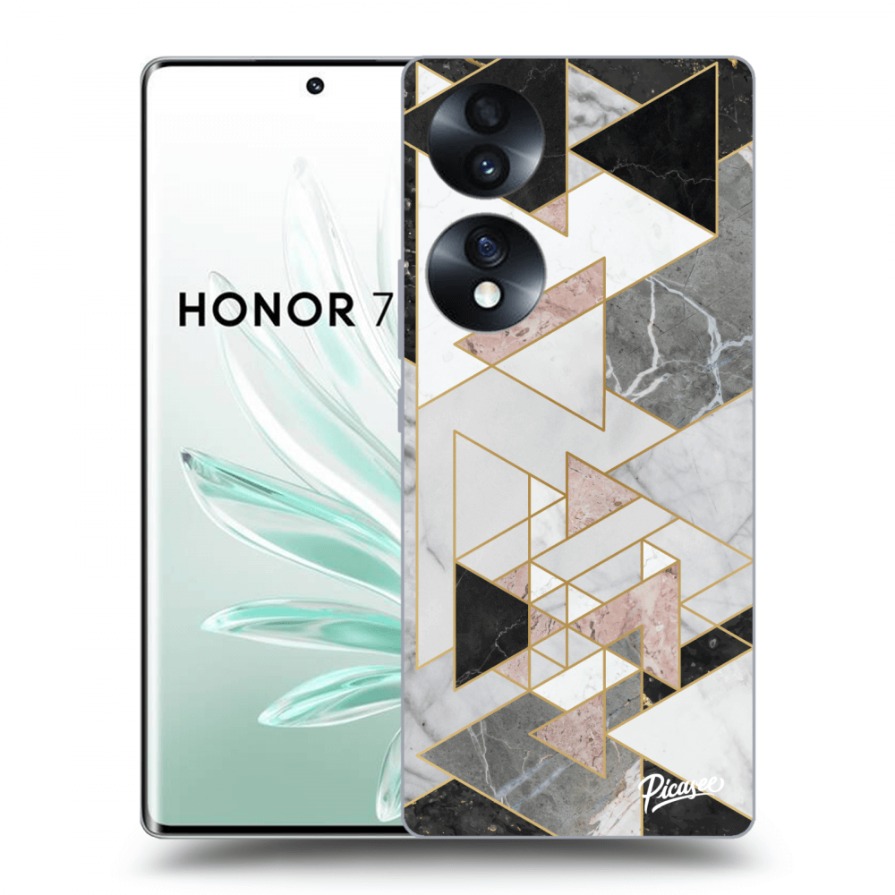 Picasee husă neagră din silicon pentru Honor 70 - Light geometry