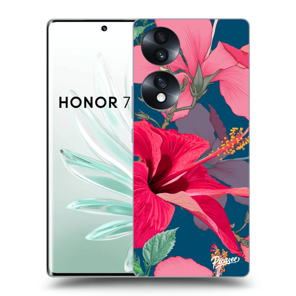 Picasee husă transparentă din silicon pentru Honor 70 - Hibiscus