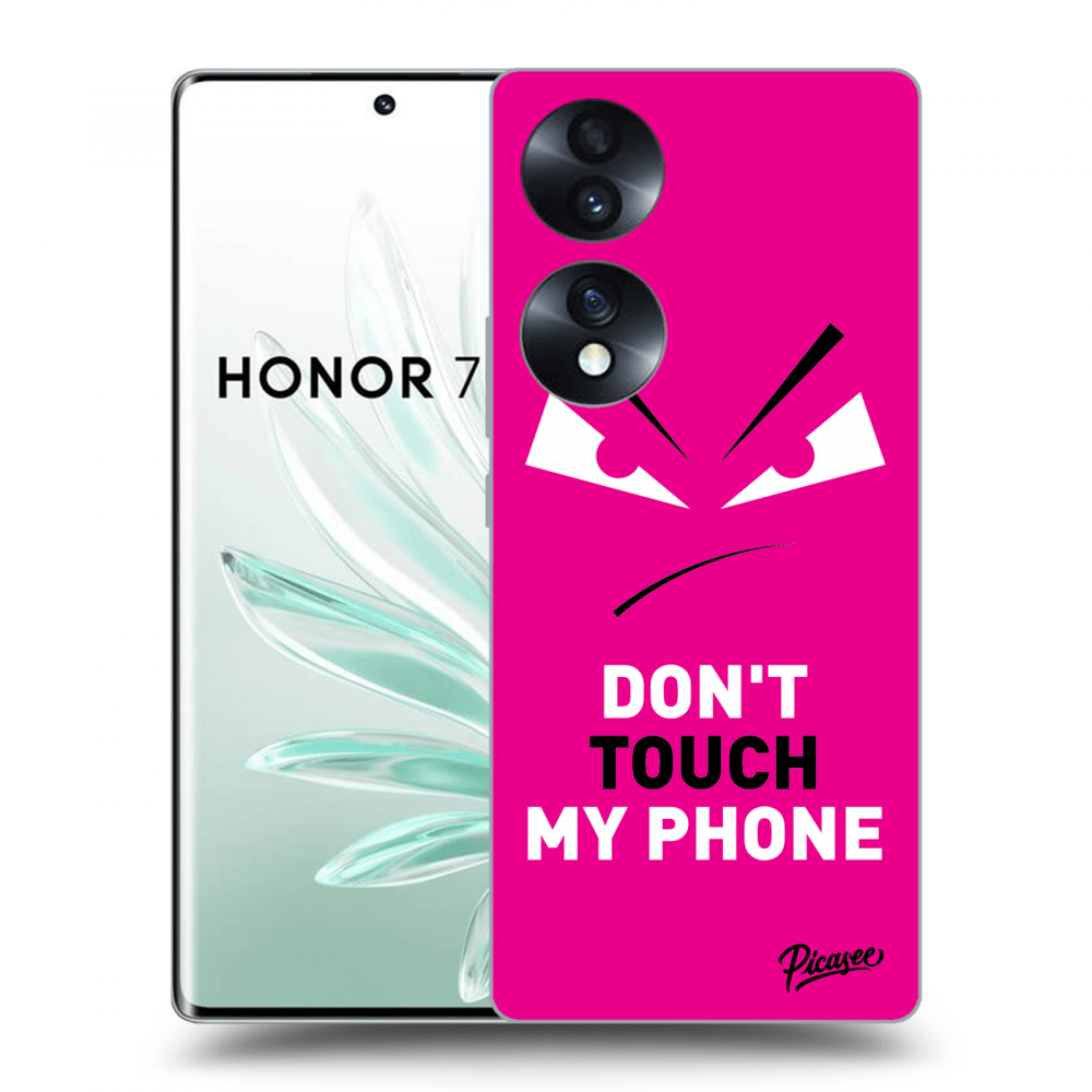 Picasee husă transparentă din silicon pentru Honor 70 - Evil Eye - Pink