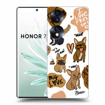 Picasee husă neagră din silicon pentru Honor 70 - Frenchies