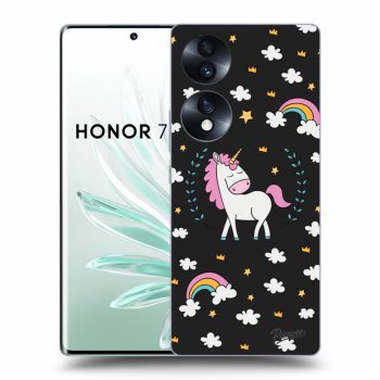 Picasee husă neagră din silicon pentru Honor 70 - Unicorn star heaven