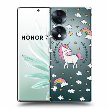 Picasee husă transparentă din silicon pentru Honor 70 - Unicorn star heaven