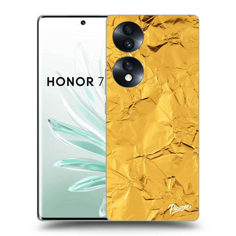Picasee husă transparentă din silicon pentru Honor 70 - Gold