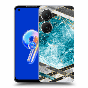 Husă pentru Asus Zenfone 9 - Blue geometry