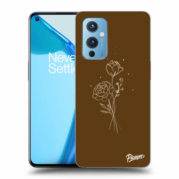 Husă pentru OnePlus 9 - Brown flowers