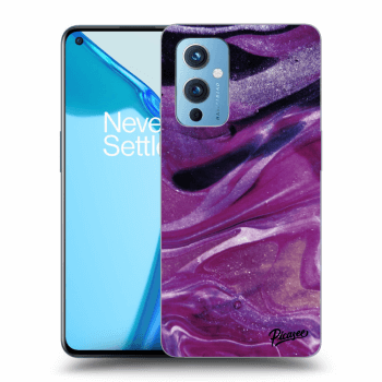 Husă pentru OnePlus 9 - Purple glitter