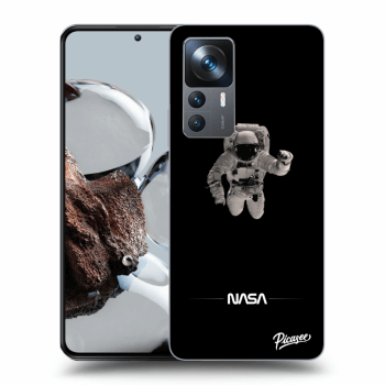 Picasee husă neagră din silicon pentru Xiaomi 12T - Astronaut Minimal