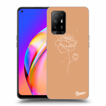 Picasee husă neagră din silicon pentru OPPO A94 5G - Peonies