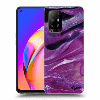 Husă pentru OPPO A94 5G - Purple glitter