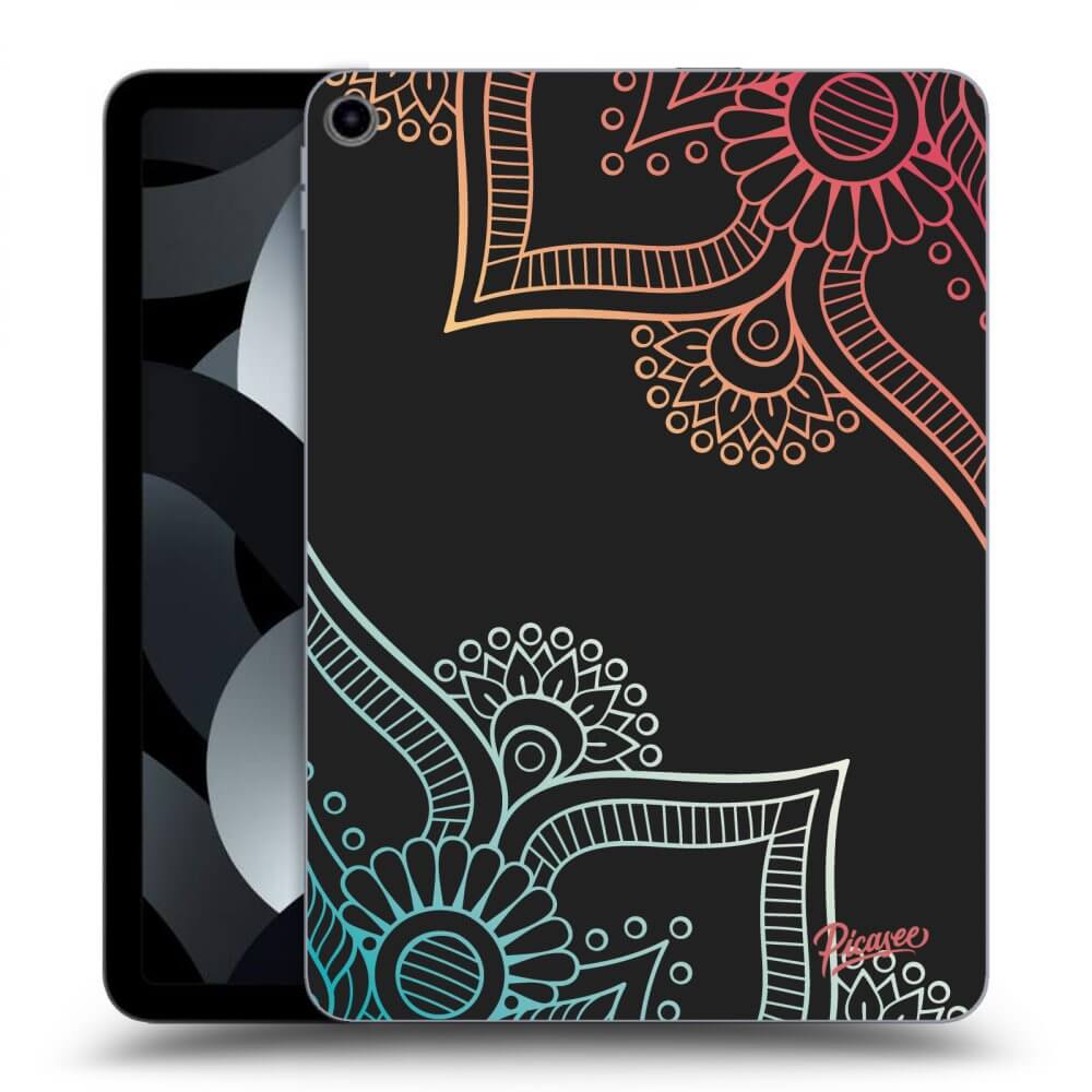 Picasee husă neagră din silicon pentru Apple iPad 10,9" 2022 (10.generace) - Flowers pattern