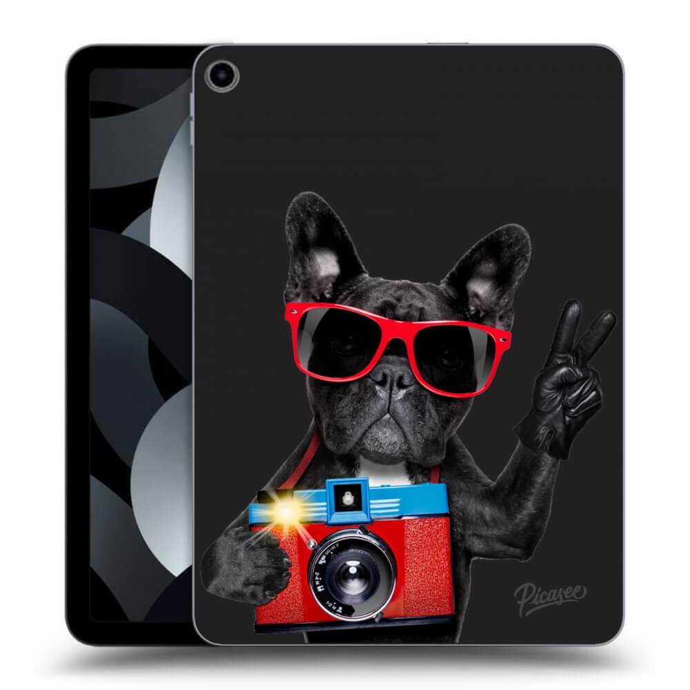 Husă Neagră Din Silicon Pentru Apple IPad 10,9 2022 (10.generace) - French Bulldog