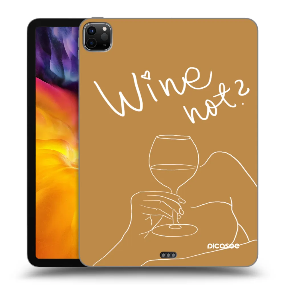 Picasee husă neagră din silicon pentru Apple iPad Pro 11" 2022 M2 (4.generace) - Wine not