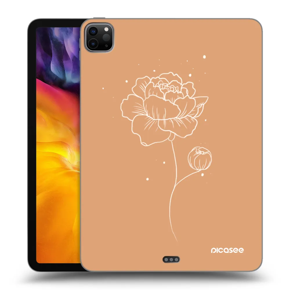 Picasee husă neagră din silicon pentru Apple iPad Pro 11" 2022 M2 (4.generace) - Peonies