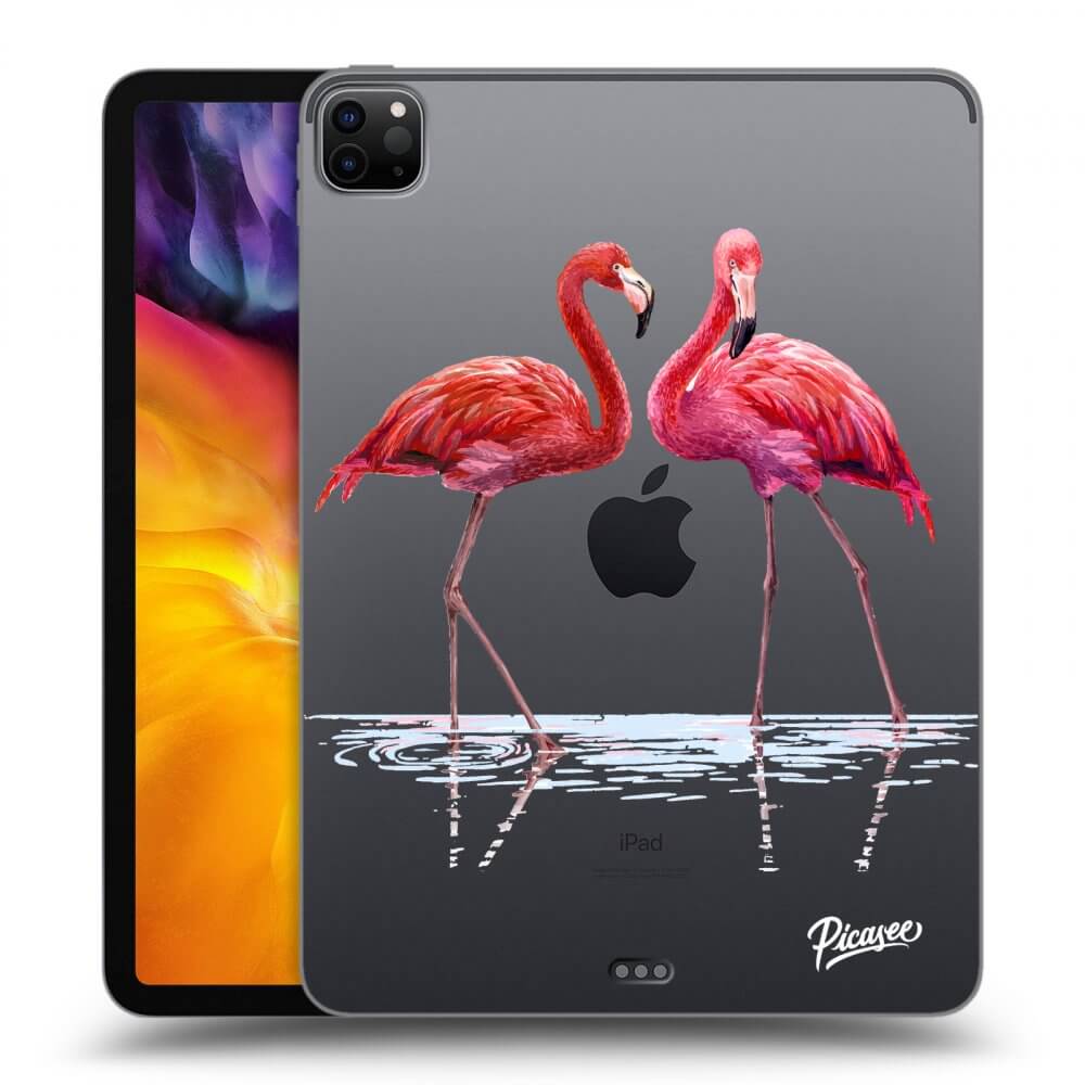 Picasee husă transparentă din silicon pentru Apple iPad Pro 11" 2022 M2 (4.generace) - Flamingos couple