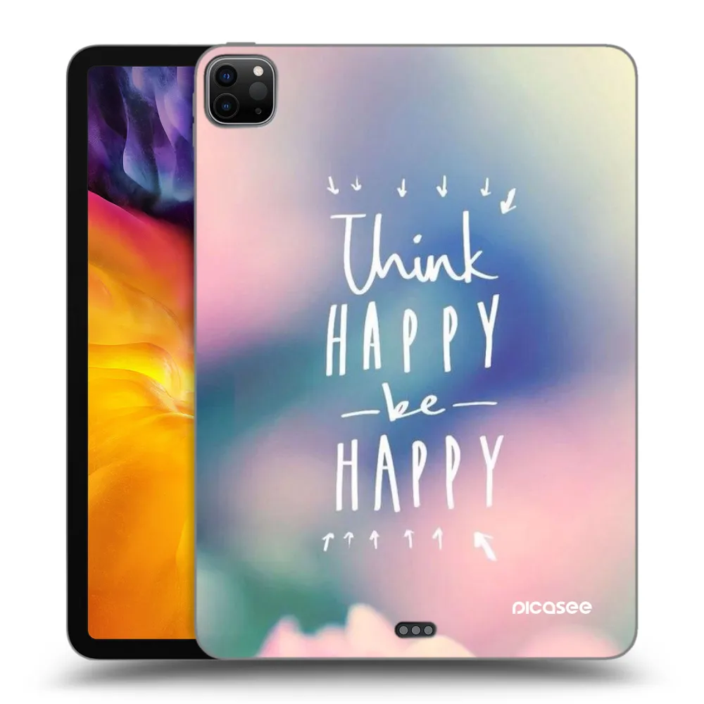 Picasee husă neagră din silicon pentru Apple iPad Pro 11" 2022 M2 (4.generace) - Think happy be happy