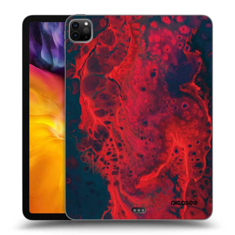 Picasee husă neagră din silicon pentru Apple iPad Pro 11" 2022 M2 (4.generace) - Organic red