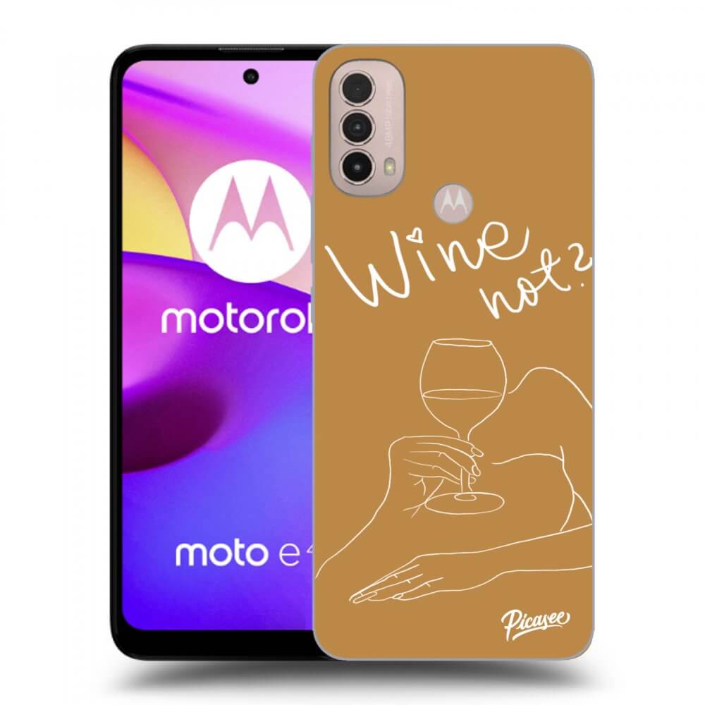 Picasee husă neagră din silicon pentru Motorola Moto E40 - Wine not