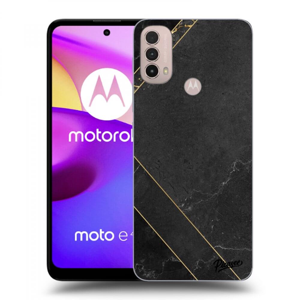 Picasee husă neagră din silicon pentru Motorola Moto E40 - Black tile