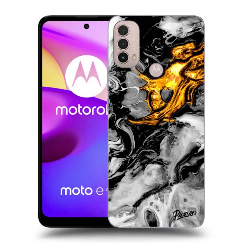 Picasee husă neagră din silicon pentru Motorola Moto E40 - Black Gold 2