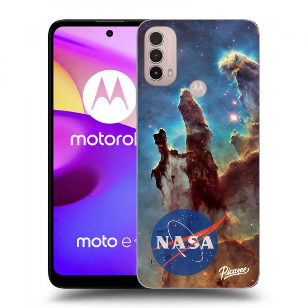 Picasee husă neagră din silicon pentru Motorola Moto E40 - Eagle Nebula