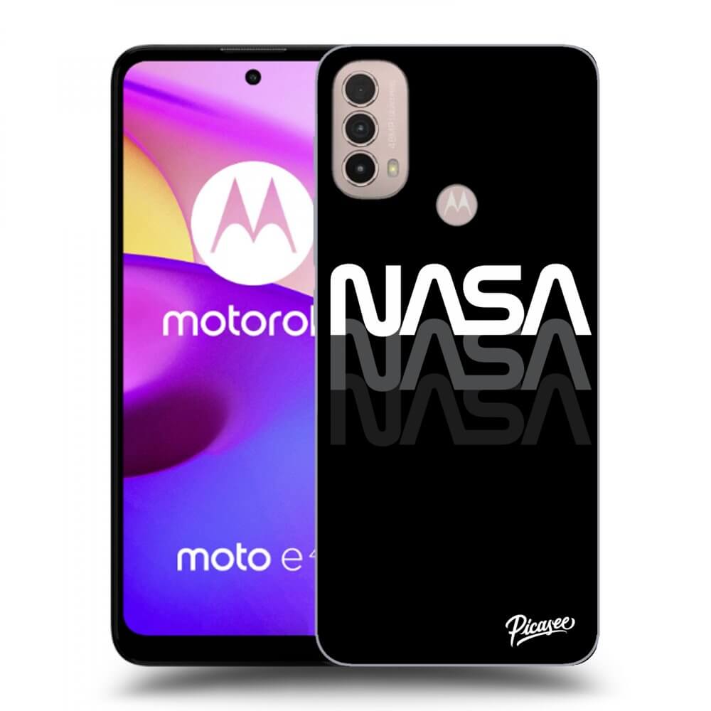 Picasee husă neagră din silicon pentru Motorola Moto E40 - NASA Triple