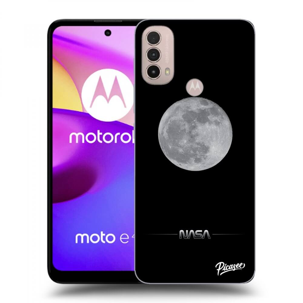 Picasee husă neagră din silicon pentru Motorola Moto E40 - Moon Minimal