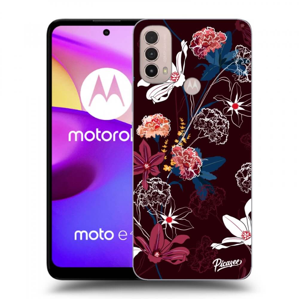 Picasee husă neagră din silicon pentru Motorola Moto E40 - Dark Meadow