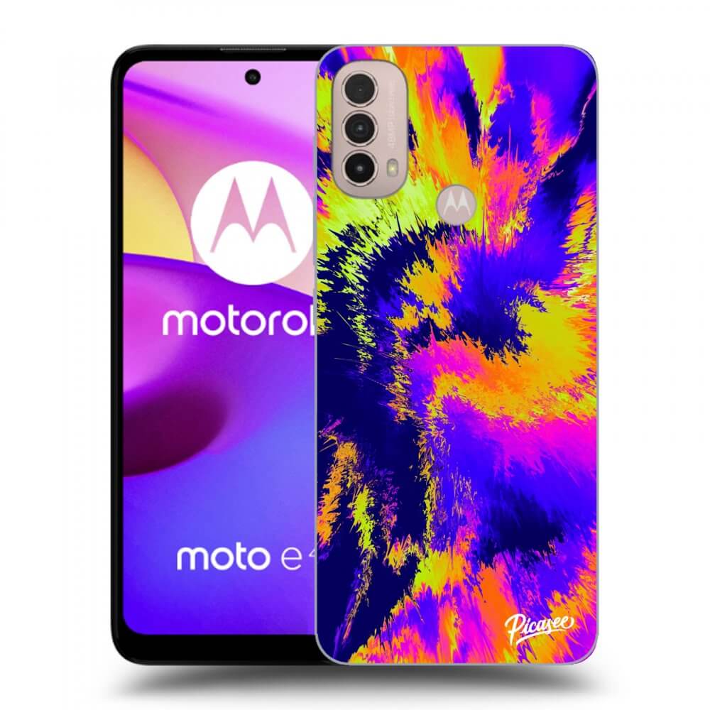 Picasee husă neagră din silicon pentru Motorola Moto E40 - Burn