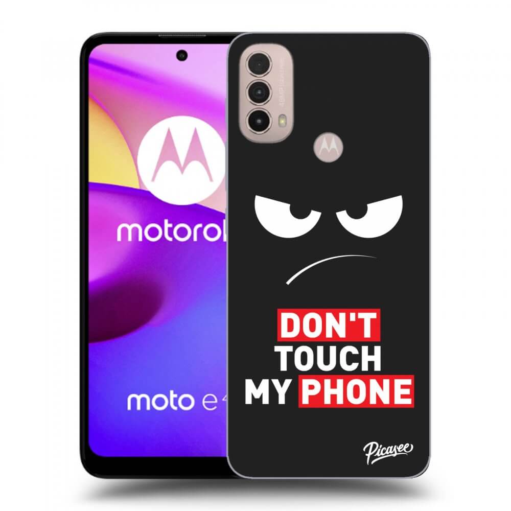 Picasee husă neagră din silicon pentru Motorola Moto E40 - Angry Eyes - Transparent