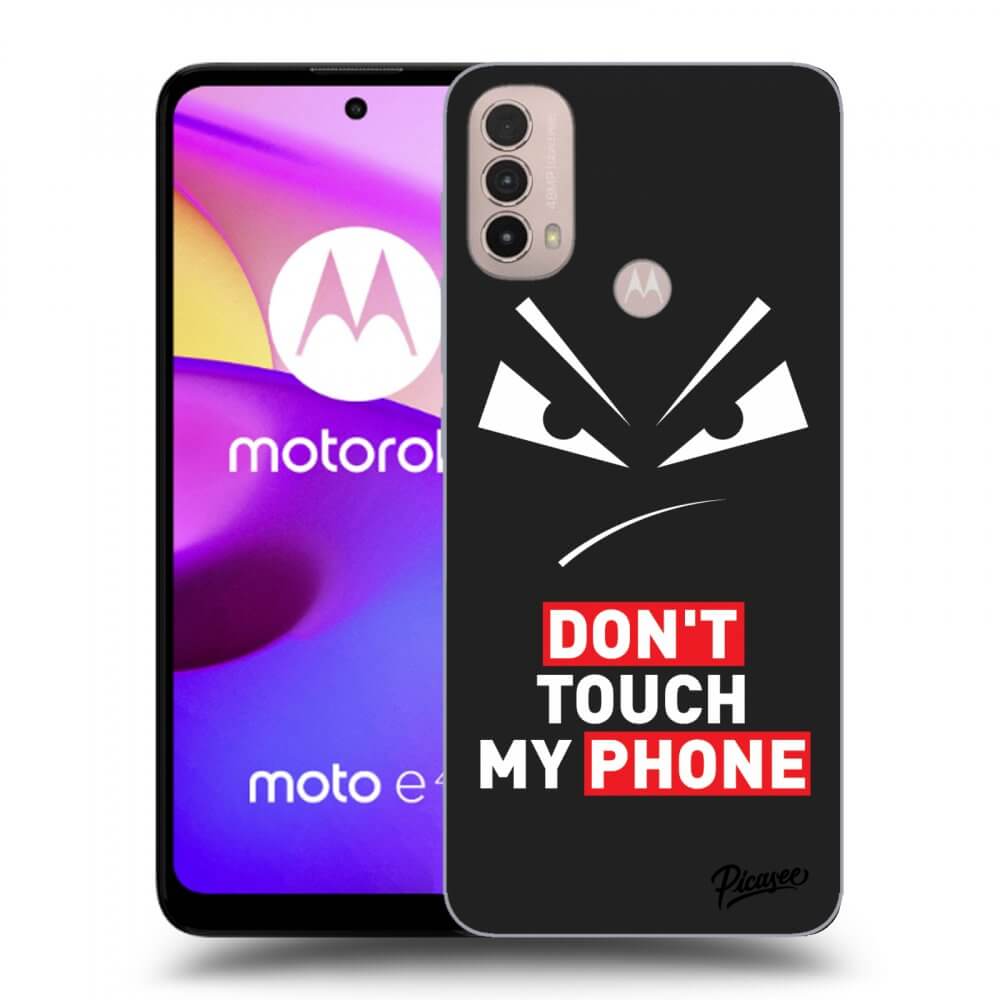 Picasee husă neagră din silicon pentru Motorola Moto E40 - Evil Eye - Transparent