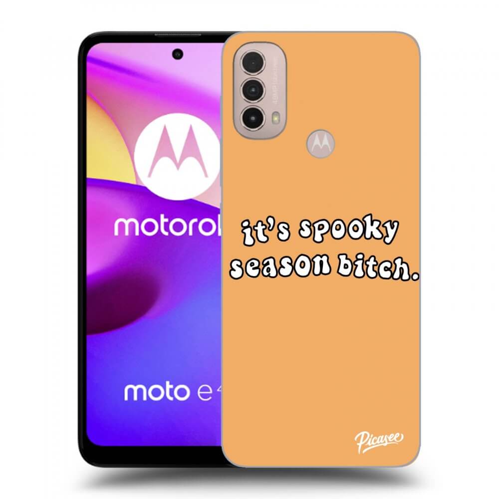 Picasee husă neagră din silicon pentru Motorola Moto E40 - Spooky season